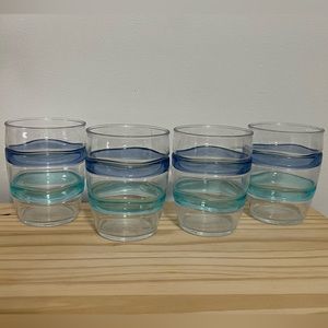 Vintage plastic drinking glasses.